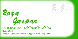 roza gaspar business card